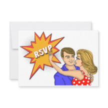 Cartão de Resposta de Casamento de Cobrir de Livro