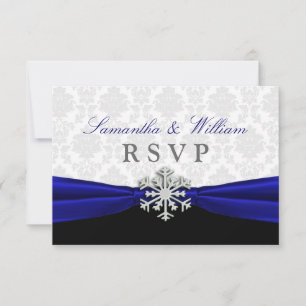 Cartão de Resposta de Casamento de Inverno com Fit