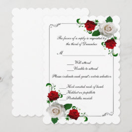 Cartão de Resposta de Casamento de Natal de Rosas