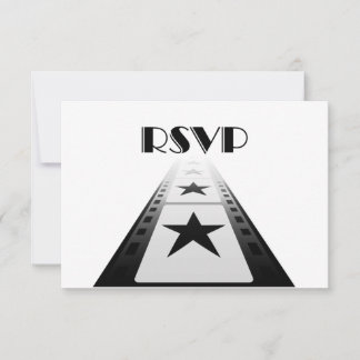 Cartão de Resposta de Casamento de Trendy Movie