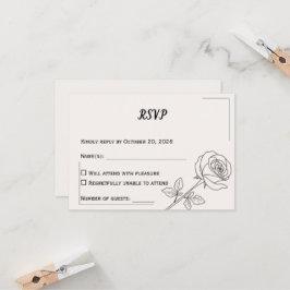 Cartão de Resposta de Casamento | Design Minimalis