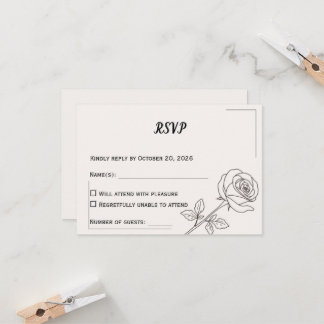 Cartão de Resposta de Casamento | Design Minimalis