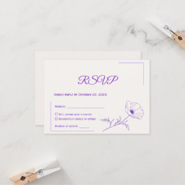 Cartão de Resposta de Casamento | Design Minimalis
