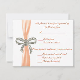 Cartão de Resposta de Casamento do Arco Orange Dia