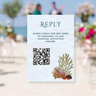 Cartão de Resposta de Casamento do Código QR do Ma