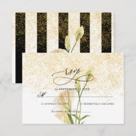 Cartão de Resposta de Casamento Elegante