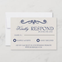 Cartão de Resposta de Casamento Elegante | Boho Di