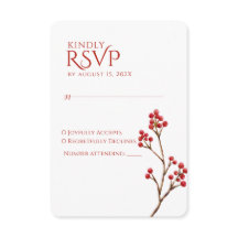 Cartão de Resposta de Casamento Elegante em Aquare