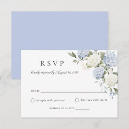 Cartão de Resposta de Casamento Elegante Floral Ho
