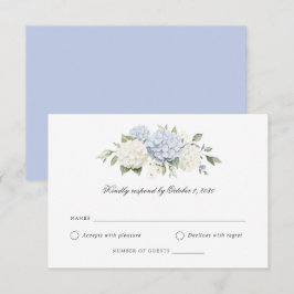 Cartão de Resposta de Casamento Elegante Floral Ho