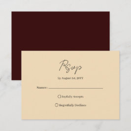 Cartão de Resposta de Casamento Elegante Vitoriano