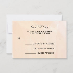 Cartão de Resposta de Casamento em Aquarela de Dam