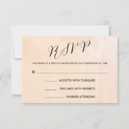 Cartão de Resposta de Casamento em Aquarela de Dam