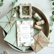 Cartão de Resposta de Casamento em Aquarela de Euc