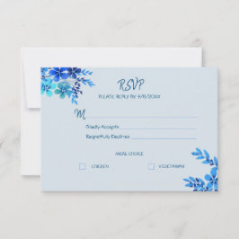 Cartão de Resposta de Casamento em Aquarela Floral
