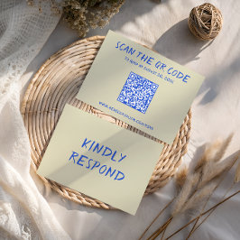 Cartão de Resposta de Casamento em QR Code Colorid
