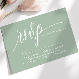 Cartão de Resposta de Casamento em Script Simples 