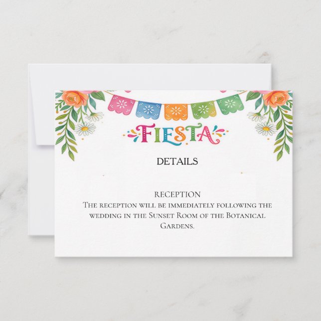 Cartão de Resposta de Casamento Fiesta (Frente)