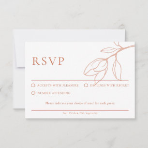 Cartão de resposta de casamento floral Boho em ter