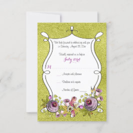Cartão de Resposta de Casamento | Flores Caprichos