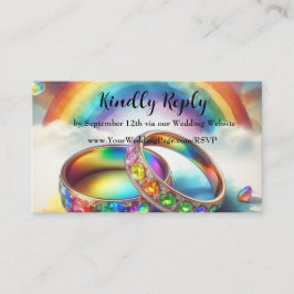 Cartão de Resposta de Casamento Gay, Lésbico, LGBT