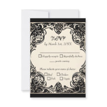 Cartão de Resposta de Casamento Gótico Personalizá