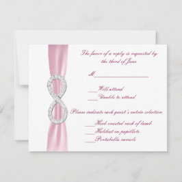 Cartão de Resposta de Casamento Infinito de Diaman
