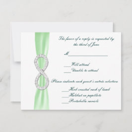 Cartão de Resposta de Casamento Infinito do Diaman