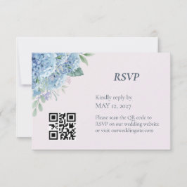 Cartão de Resposta de Casamento Jardim de Hortênsi