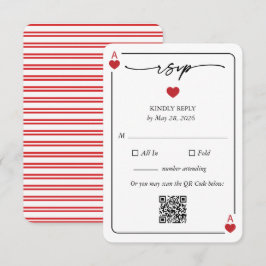 Cartão de Resposta de Casamento Lucky in Love com