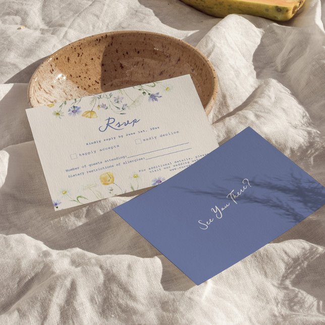 Cartão de Resposta de Casamento Manuscrito com Flo (wildflower rsvp card, handwritten rsvp, wedding rsvp card, floral response card, rustic wedding rsvp)