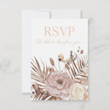 Cartão de Resposta de Casamento Minimalista Cartão