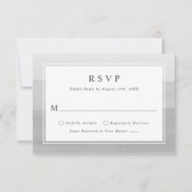 Cartão de Resposta de Casamento Minimalista com Ef