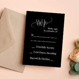 Cartão de Resposta de Casamento Minimalista Modern