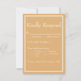 Cartão de Resposta de Casamento Minimalista Modern