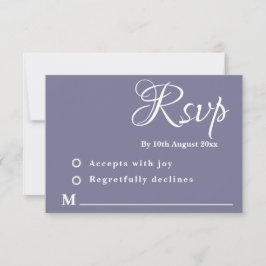 Cartão de Resposta de Casamento Minimalista Twilig