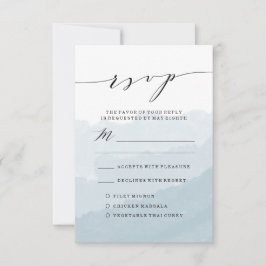 Cartão de Resposta de Casamento | Névoa de Aquarel