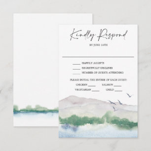 Cartão de Resposta de Casamento no Mountain Lake