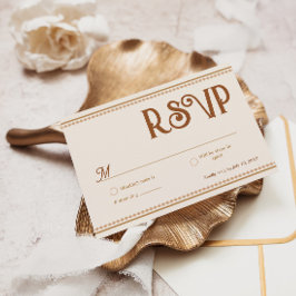 Cartão de Resposta de Casamento Ocidental Moderno