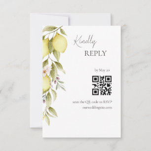 Cartão de Resposta de Casamento Olive Orchard
