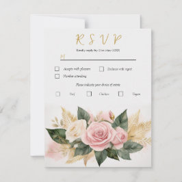 Cartão de Resposta de Casamento Personalizado Bouq