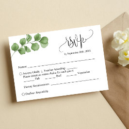 Cartão de Resposta de Casamento Personalizado com