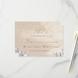 Cartão de Resposta de Casamento Rosa Pastel