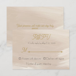 Cartão de Resposta de Casamento Rosa Pastel (estil