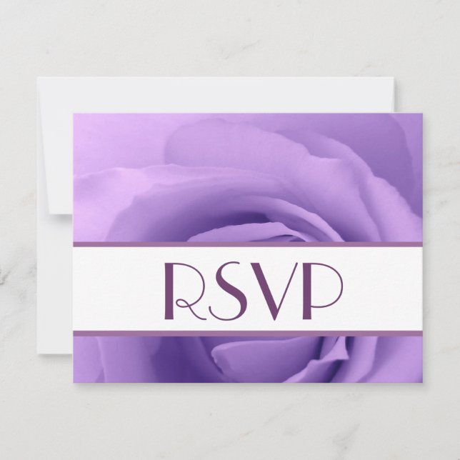Cartão de Resposta de Casamento RSVP de Rosa RRRPV (Frente)