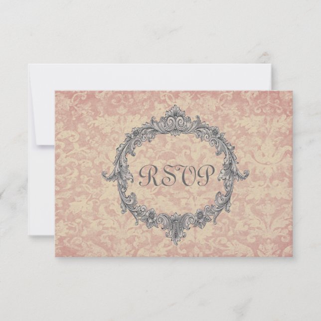 Cartão de Resposta de Casamento RSVP de RSVP de Da (Frente)