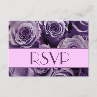 Cartão de Resposta de Casamento RSVP Rosa RPple
