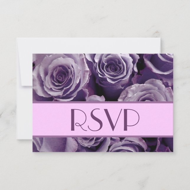 Cartão de Resposta de Casamento RSVP Rosa RPple (Frente)