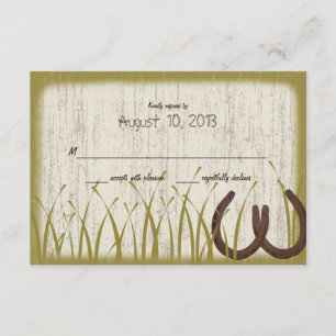 Cartão de Resposta de Casamento Russo do País