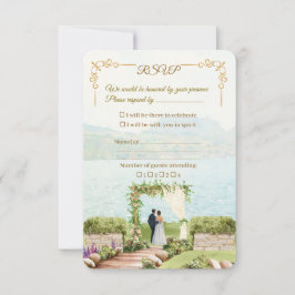 Cartão de Resposta de Casamento Whispering Botanic